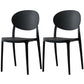 Nordic Plastic Open Back Dining Side Chair 33"H Acrylic Dining Chair for Restaurant Black 2 Piece Set Clearhalo ' kitchen&dining_furn' 'Dining Chairs' 'Dining Tables & Seating' 'dining_chair' 'furn' 'furn_dining_chair' 'Furniture' 'furniture_dining_chair' 'Kitchen & Dining Furniture' 'kitchen' 3475360