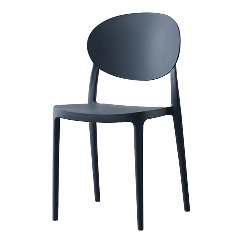 Nordic Plastic Open Back Dining Side Chair 33"H Acrylic Dining Chair for Restaurant Clearhalo ' kitchen&dining_furn' 'Dining Chairs' 'Dining Tables & Seating' 'dining_chair' 'furn' 'furn_dining_chair' 'Furniture' 'furniture_dining_chair' 'Kitchen & Dining Furniture' 'kitchen' 3475361
