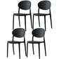 Nordic Plastic Open Back Dining Side Chair 33"H Acrylic Dining Chair for Restaurant Black 4 Piece Set Clearhalo ' kitchen&dining_furn' 'Dining Chairs' 'Dining Tables & Seating' 'dining_chair' 'furn' 'furn_dining_chair' 'Furniture' 'furniture_dining_chair' 'Kitchen & Dining Furniture' 'kitchen' 3475362