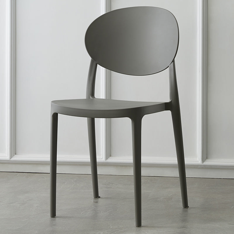 Nordic Plastic Open Back Dining Side Chair 33"H Acrylic Dining Chair for Restaurant Grey 1 Piece Clearhalo ' kitchen&dining_furn' 'Dining Chairs' 'Dining Tables & Seating' 'dining_chair' 'furn' 'furn_dining_chair' 'Furniture' 'furniture_dining_chair' 'Kitchen & Dining Furniture' 'kitchen' 3475371