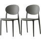 Nordic Plastic Open Back Dining Side Chair 33"H Acrylic Dining Chair for Restaurant Grey 2 Piece Set Clearhalo ' kitchen&dining_furn' 'Dining Chairs' 'Dining Tables & Seating' 'dining_chair' 'furn' 'furn_dining_chair' 'Furniture' 'furniture_dining_chair' 'Kitchen & Dining Furniture' 'kitchen' 3475373