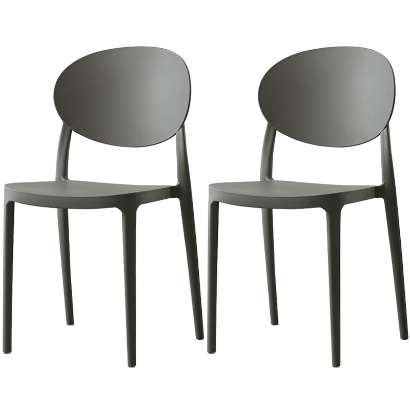 Nordic Plastic Open Back Dining Side Chair 33"H Acrylic Dining Chair for Restaurant Grey 2 Piece Set Clearhalo ' kitchen&dining_furn' 'Dining Chairs' 'Dining Tables & Seating' 'dining_chair' 'furn' 'furn_dining_chair' 'Furniture' 'furniture_dining_chair' 'Kitchen & Dining Furniture' 'kitchen' 3475373
