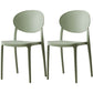 Nordic Plastic Open Back Dining Side Chair 33"H Acrylic Dining Chair for Restaurant Green 2 Piece Set Clearhalo ' kitchen&dining_furn' 'Dining Chairs' 'Dining Tables & Seating' 'dining_chair' 'furn' 'furn_dining_chair' 'Furniture' 'furniture_dining_chair' 'Kitchen & Dining Furniture' 'kitchen' 3475376