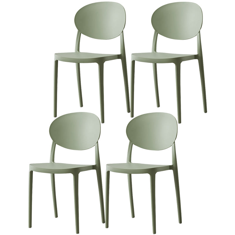Nordic Plastic Open Back Dining Side Chair 33"H Acrylic Dining Chair for Restaurant Green 4 Piece Set Clearhalo ' kitchen&dining_furn' 'Dining Chairs' 'Dining Tables & Seating' 'dining_chair' 'furn' 'furn_dining_chair' 'Furniture' 'furniture_dining_chair' 'Kitchen & Dining Furniture' 'kitchen' 3475377