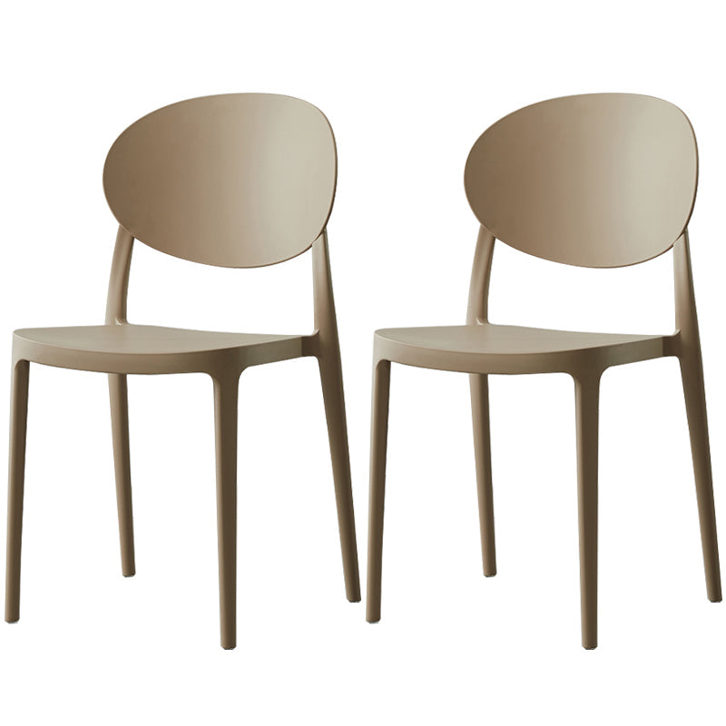 Nordic Plastic Open Back Dining Side Chair 33"H Acrylic Dining Chair for Restaurant Camel 2 Piece Set Clearhalo ' kitchen&dining_furn' 'Dining Chairs' 'Dining Tables & Seating' 'dining_chair' 'furn' 'furn_dining_chair' 'Furniture' 'furniture_dining_chair' 'Kitchen & Dining Furniture' 'kitchen' 3475379