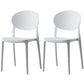 Nordic Plastic Open Back Dining Side Chair 33"H Acrylic Dining Chair for Restaurant White 2 Piece Set Clearhalo ' kitchen&dining_furn' 'Dining Chairs' 'Dining Tables & Seating' 'dining_chair' 'furn' 'furn_dining_chair' 'Furniture' 'furniture_dining_chair' 'Kitchen & Dining Furniture' 'kitchen' 3475382