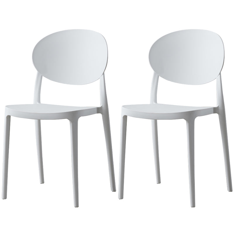 Nordic Plastic Open Back Dining Side Chair 33"H Acrylic Dining Chair for Restaurant White 2 Piece Set Clearhalo ' kitchen&dining_furn' 'Dining Chairs' 'Dining Tables & Seating' 'dining_chair' 'furn' 'furn_dining_chair' 'Furniture' 'furniture_dining_chair' 'Kitchen & Dining Furniture' 'kitchen' 3475382