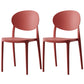 Nordic Plastic Open Back Dining Side Chair 33"H Acrylic Dining Chair for Restaurant Red 2 Piece Set Clearhalo ' kitchen&dining_furn' 'Dining Chairs' 'Dining Tables & Seating' 'dining_chair' 'furn' 'furn_dining_chair' 'Furniture' 'furniture_dining_chair' 'Kitchen & Dining Furniture' 'kitchen' 3475385