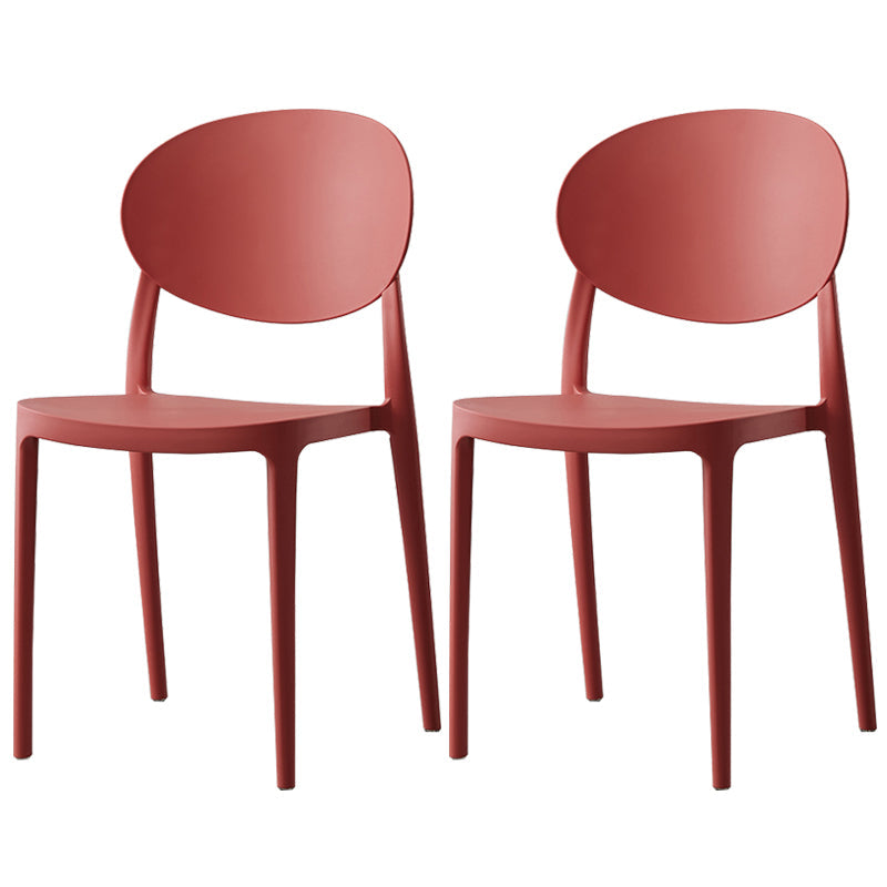 Nordic Plastic Open Back Dining Side Chair 33"H Acrylic Dining Chair for Restaurant Red 2 Piece Set Clearhalo ' kitchen&dining_furn' 'Dining Chairs' 'Dining Tables & Seating' 'dining_chair' 'furn' 'furn_dining_chair' 'Furniture' 'furniture_dining_chair' 'Kitchen & Dining Furniture' 'kitchen' 3475385