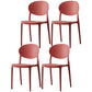 Nordic Plastic Open Back Dining Side Chair 33"H Acrylic Dining Chair for Restaurant Red 4 Piece Set Clearhalo ' kitchen&dining_furn' 'Dining Chairs' 'Dining Tables & Seating' 'dining_chair' 'furn' 'furn_dining_chair' 'Furniture' 'furniture_dining_chair' 'Kitchen & Dining Furniture' 'kitchen' 3475386