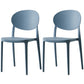 Nordic Plastic Open Back Dining Side Chair 33"H Acrylic Dining Chair for Restaurant Blue 2 Piece Set Clearhalo ' kitchen&dining_furn' 'Dining Chairs' 'Dining Tables & Seating' 'dining_chair' 'furn' 'furn_dining_chair' 'Furniture' 'furniture_dining_chair' 'Kitchen & Dining Furniture' 'kitchen' 3475388