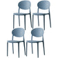 Nordic Plastic Open Back Dining Side Chair 33"H Acrylic Dining Chair for Restaurant Blue 4 Piece Set Clearhalo ' kitchen&dining_furn' 'Dining Chairs' 'Dining Tables & Seating' 'dining_chair' 'furn' 'furn_dining_chair' 'Furniture' 'furniture_dining_chair' 'Kitchen & Dining Furniture' 'kitchen' 3475389
