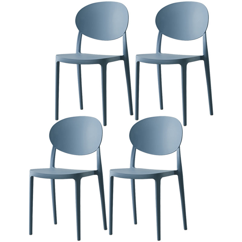 Nordic Plastic Open Back Dining Side Chair 33"H Acrylic Dining Chair for Restaurant Blue 4 Piece Set Clearhalo ' kitchen&dining_furn' 'Dining Chairs' 'Dining Tables & Seating' 'dining_chair' 'furn' 'furn_dining_chair' 'Furniture' 'furniture_dining_chair' 'Kitchen & Dining Furniture' 'kitchen' 3475389