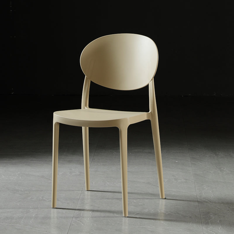 Nordic Plastic Open Back Dining Side Chair 33"H Acrylic Dining Chair for Restaurant Light Brown 1 Piece Clearhalo ' kitchen&dining_furn' 'Dining Chairs' 'Dining Tables & Seating' 'dining_chair' 'furn' 'furn_dining_chair' 'Furniture' 'furniture_dining_chair' 'Kitchen & Dining Furniture' 'kitchen' 3475390