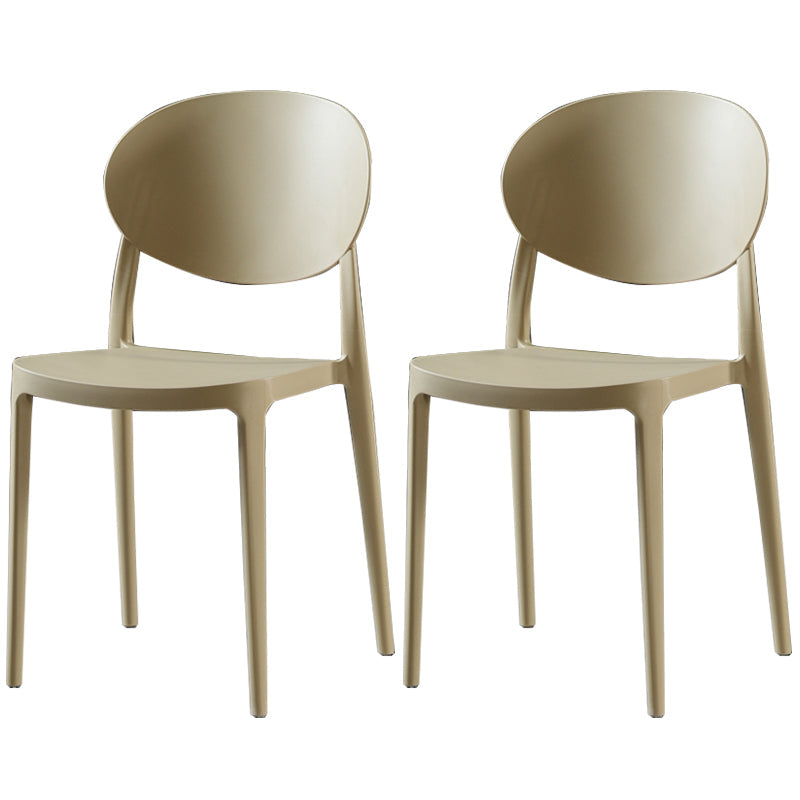 Nordic Plastic Open Back Dining Side Chair 33"H Acrylic Dining Chair for Restaurant Light Brown 2 Piece Set Clearhalo ' kitchen&dining_furn' 'Dining Chairs' 'Dining Tables & Seating' 'dining_chair' 'furn' 'furn_dining_chair' 'Furniture' 'furniture_dining_chair' 'Kitchen & Dining Furniture' 'kitchen' 3475391