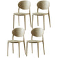 Nordic Plastic Open Back Dining Side Chair 33"H Acrylic Dining Chair for Restaurant Light Brown 4 Piece Set Clearhalo ' kitchen&dining_furn' 'Dining Chairs' 'Dining Tables & Seating' 'dining_chair' 'furn' 'furn_dining_chair' 'Furniture' 'furniture_dining_chair' 'Kitchen & Dining Furniture' 'kitchen' 3475392