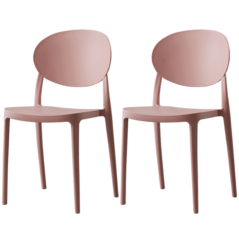 Nordic Plastic Open Back Dining Side Chair 33"H Acrylic Dining Chair for Restaurant Pink 2 Piece Set Clearhalo ' kitchen&dining_furn' 'Dining Chairs' 'Dining Tables & Seating' 'dining_chair' 'furn' 'furn_dining_chair' 'Furniture' 'furniture_dining_chair' 'Kitchen & Dining Furniture' 'kitchen' 3475394