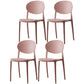 Nordic Plastic Open Back Dining Side Chair 33"H Acrylic Dining Chair for Restaurant Pink 4 Piece Set Clearhalo ' kitchen&dining_furn' 'Dining Chairs' 'Dining Tables & Seating' 'dining_chair' 'furn' 'furn_dining_chair' 'Furniture' 'furniture_dining_chair' 'Kitchen & Dining Furniture' 'kitchen' 3475395