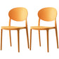 Nordic Plastic Open Back Dining Side Chair 33"H Acrylic Dining Chair for Restaurant Orange 2 Piece Set Clearhalo ' kitchen&dining_furn' 'Dining Chairs' 'Dining Tables & Seating' 'dining_chair' 'furn' 'furn_dining_chair' 'Furniture' 'furniture_dining_chair' 'Kitchen & Dining Furniture' 'kitchen' 3475397
