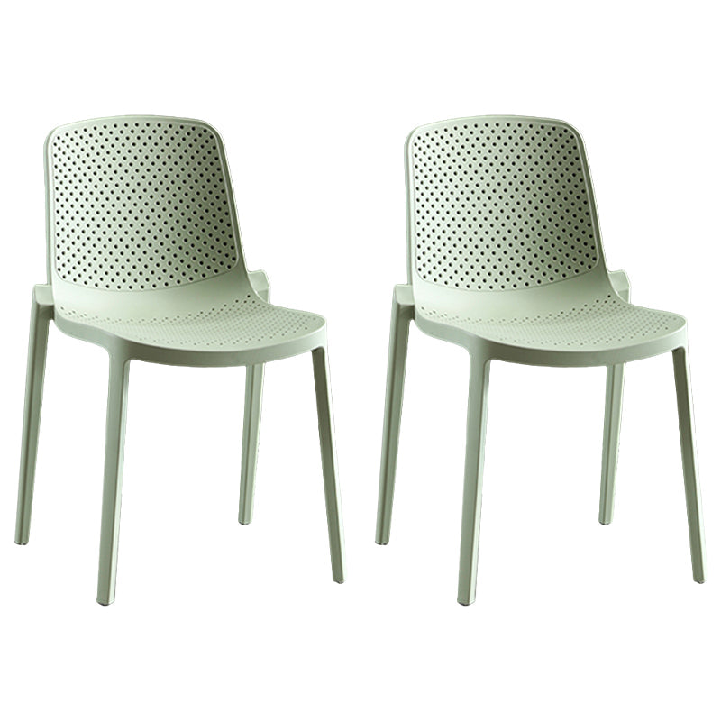 Home Contemporary Side Chair Solid Back Plastic Stackable Dining Room Chair Green 2 Piece Set Clearhalo ' kitchen&dining_furn' 'Dining Chairs' 'Dining Tables & Seating' 'dining_chair' 'furn' 'furn_dining_chair' 'Furniture' 'furniture_dining_chair' 'Kitchen & Dining Furniture' 'kitchen' 3482726