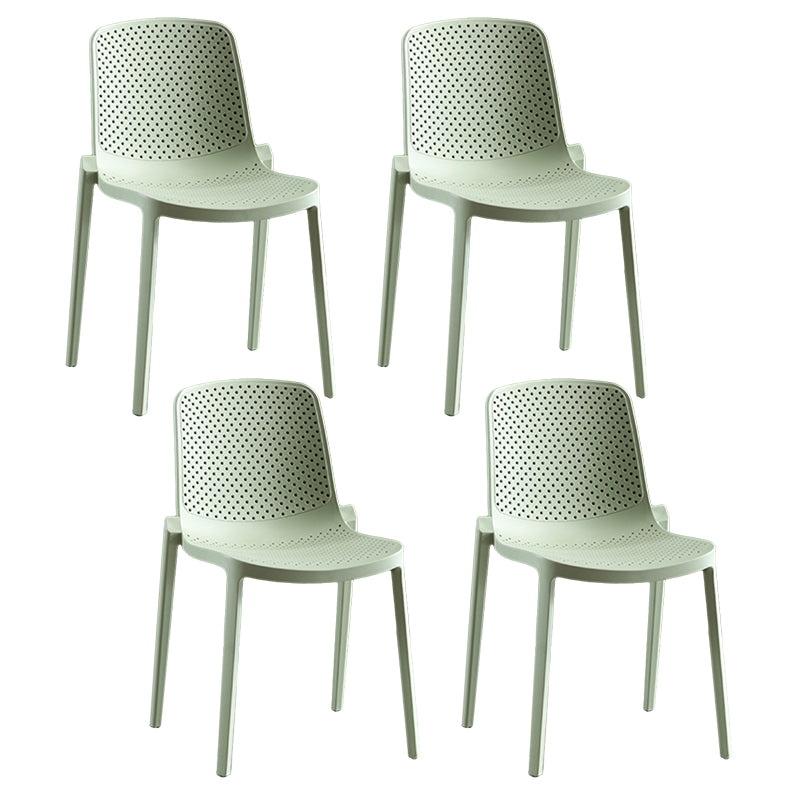 Home Contemporary Side Chair Solid Back Plastic Stackable Dining Room Chair Green 4 Piece Set Clearhalo ' kitchen&dining_furn' 'Dining Chairs' 'Dining Tables & Seating' 'dining_chair' 'furn' 'furn_dining_chair' 'Furniture' 'furniture_dining_chair' 'Kitchen & Dining Furniture' 'kitchen' 3482728