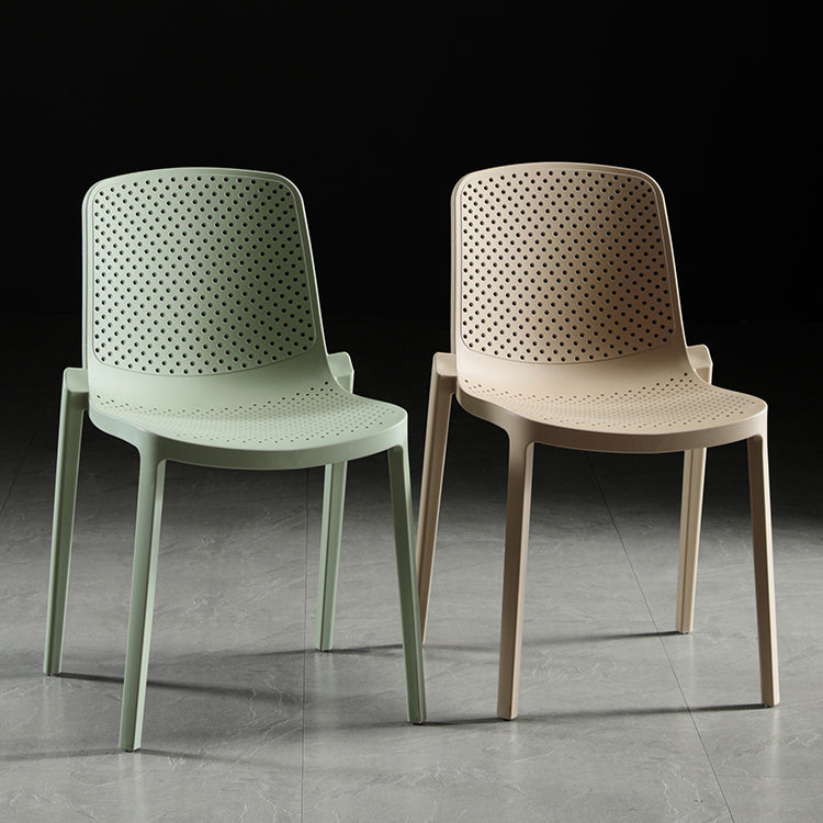 Home Contemporary Side Chair Solid Back Plastic Stackable Dining Room Chair Clearhalo ' kitchen&dining_furn' 'Dining Chairs' 'Dining Tables & Seating' 'dining_chair' 'furn' 'furn_dining_chair' 'Furniture' 'furniture_dining_chair' 'Kitchen & Dining Furniture' 'kitchen' 3482729