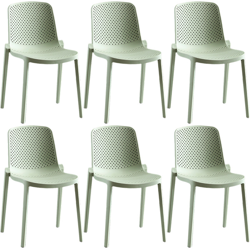 Home Contemporary Side Chair Solid Back Plastic Stackable Dining Room Chair Green 6 Piece Set Clearhalo ' kitchen&dining_furn' 'Dining Chairs' 'Dining Tables & Seating' 'dining_chair' 'furn' 'furn_dining_chair' 'Furniture' 'furniture_dining_chair' 'Kitchen & Dining Furniture' 'kitchen' 3482730