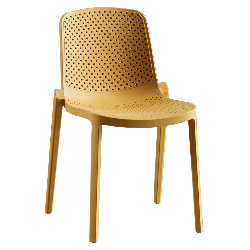 Home Contemporary Side Chair Solid Back Plastic Stackable Dining Room Chair Clearhalo ' kitchen&dining_furn' 'Dining Chairs' 'Dining Tables & Seating' 'dining_chair' 'furn' 'furn_dining_chair' 'Furniture' 'furniture_dining_chair' 'Kitchen & Dining Furniture' 'kitchen' 3482734
