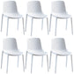 Home Contemporary Side Chair Solid Back Plastic Stackable Dining Room Chair White 6 Piece Set Clearhalo ' kitchen&dining_furn' 'Dining Chairs' 'Dining Tables & Seating' 'dining_chair' 'furn' 'furn_dining_chair' 'Furniture' 'furniture_dining_chair' 'Kitchen & Dining Furniture' 'kitchen' 3482735