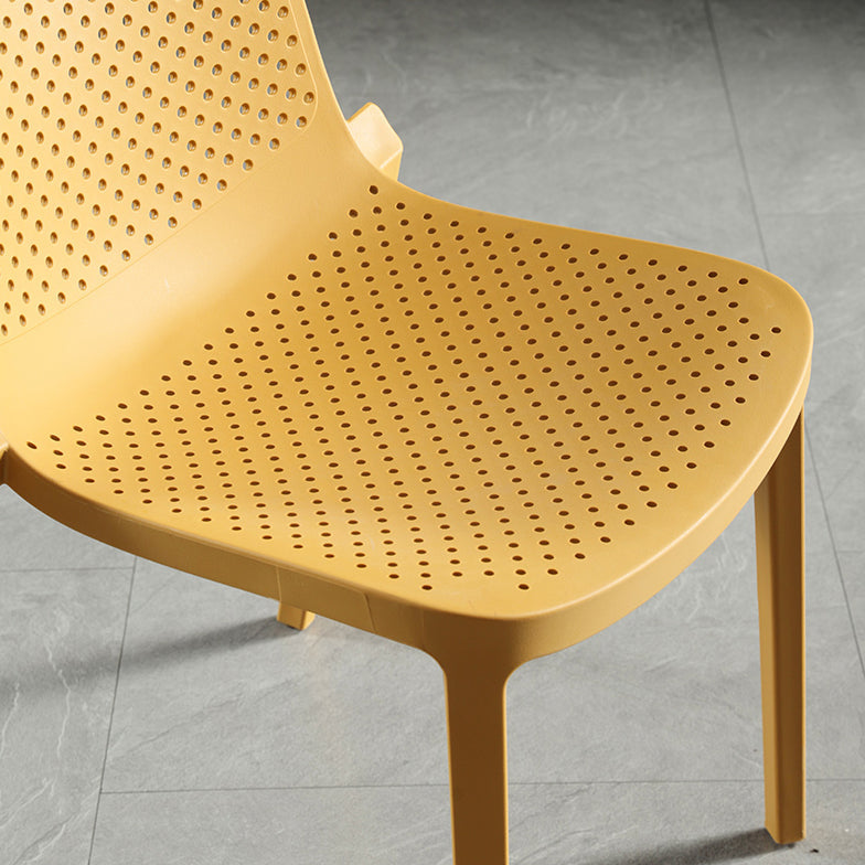Home Contemporary Side Chair Solid Back Plastic Stackable Dining Room Chair Clearhalo ' kitchen&dining_furn' 'Dining Chairs' 'Dining Tables & Seating' 'dining_chair' 'furn' 'furn_dining_chair' 'Furniture' 'furniture_dining_chair' 'Kitchen & Dining Furniture' 'kitchen' 3482737