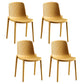 Home Contemporary Side Chair Solid Back Plastic Stackable Dining Room Chair Yellow 4 Piece Set Clearhalo ' kitchen&dining_furn' 'Dining Chairs' 'Dining Tables & Seating' 'dining_chair' 'furn' 'furn_dining_chair' 'Furniture' 'furniture_dining_chair' 'Kitchen & Dining Furniture' 'kitchen' 3482739