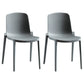 Home Contemporary Side Chair Solid Back Plastic Stackable Dining Room Chair Grey 2 Piece Set Clearhalo ' kitchen&dining_furn' 'Dining Chairs' 'Dining Tables & Seating' 'dining_chair' 'furn' 'furn_dining_chair' 'Furniture' 'furniture_dining_chair' 'Kitchen & Dining Furniture' 'kitchen' 3482743