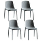 Home Contemporary Side Chair Solid Back Plastic Stackable Dining Room Chair Grey 4 Piece Set Clearhalo ' kitchen&dining_furn' 'Dining Chairs' 'Dining Tables & Seating' 'dining_chair' 'furn' 'furn_dining_chair' 'Furniture' 'furniture_dining_chair' 'Kitchen & Dining Furniture' 'kitchen' 3482746
