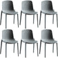 Home Contemporary Side Chair Solid Back Plastic Stackable Dining Room Chair Grey 6 Piece Set Clearhalo ' kitchen&dining_furn' 'Dining Chairs' 'Dining Tables & Seating' 'dining_chair' 'furn' 'furn_dining_chair' 'Furniture' 'furniture_dining_chair' 'Kitchen & Dining Furniture' 'kitchen' 3482747