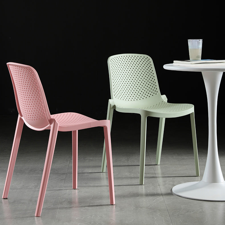 Home Contemporary Side Chair Solid Back Plastic Stackable Dining Room Chair Clearhalo ' kitchen&dining_furn' 'Dining Chairs' 'Dining Tables & Seating' 'dining_chair' 'furn' 'furn_dining_chair' 'Furniture' 'furniture_dining_chair' 'Kitchen & Dining Furniture' 'kitchen' 3482748