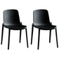 Home Contemporary Side Chair Solid Back Plastic Stackable Dining Room Chair Black 2 Piece Set Clearhalo ' kitchen&dining_furn' 'Dining Chairs' 'Dining Tables & Seating' 'dining_chair' 'furn' 'furn_dining_chair' 'Furniture' 'furniture_dining_chair' 'Kitchen & Dining Furniture' 'kitchen' 3482750