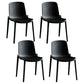 Home Contemporary Side Chair Solid Back Plastic Stackable Dining Room Chair Black 4 Piece Set Clearhalo ' kitchen&dining_furn' 'Dining Chairs' 'Dining Tables & Seating' 'dining_chair' 'furn' 'furn_dining_chair' 'Furniture' 'furniture_dining_chair' 'Kitchen & Dining Furniture' 'kitchen' 3482751
