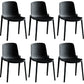 Home Contemporary Side Chair Solid Back Plastic Stackable Dining Room Chair Black 6 Piece Set Clearhalo ' kitchen&dining_furn' 'Dining Chairs' 'Dining Tables & Seating' 'dining_chair' 'furn' 'furn_dining_chair' 'Furniture' 'furniture_dining_chair' 'Kitchen & Dining Furniture' 'kitchen' 3482752