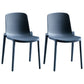 Home Contemporary Side Chair Solid Back Plastic Stackable Dining Room Chair Blue 2 Piece Set Clearhalo ' kitchen&dining_furn' 'Dining Chairs' 'Dining Tables & Seating' 'dining_chair' 'furn' 'furn_dining_chair' 'Furniture' 'furniture_dining_chair' 'Kitchen & Dining Furniture' 'kitchen' 3482756