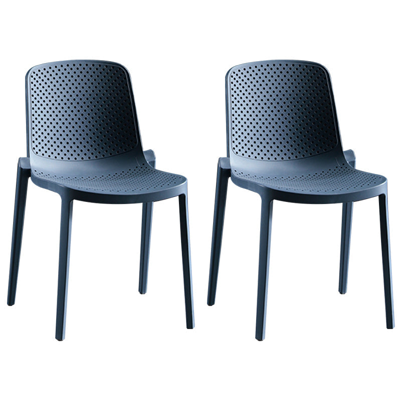 Home Contemporary Side Chair Solid Back Plastic Stackable Dining Room Chair Blue 2 Piece Set Clearhalo ' kitchen&dining_furn' 'Dining Chairs' 'Dining Tables & Seating' 'dining_chair' 'furn' 'furn_dining_chair' 'Furniture' 'furniture_dining_chair' 'Kitchen & Dining Furniture' 'kitchen' 3482756