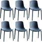 Home Contemporary Side Chair Solid Back Plastic Stackable Dining Room Chair Blue 6 Piece Set Clearhalo ' kitchen&dining_furn' 'Dining Chairs' 'Dining Tables & Seating' 'dining_chair' 'furn' 'furn_dining_chair' 'Furniture' 'furniture_dining_chair' 'Kitchen & Dining Furniture' 'kitchen' 3482758
