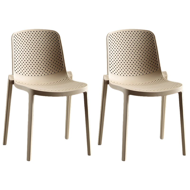 Home Contemporary Side Chair Solid Back Plastic Stackable Dining Room Chair Camel 2 Piece Set Clearhalo ' kitchen&dining_furn' 'Dining Chairs' 'Dining Tables & Seating' 'dining_chair' 'furn' 'furn_dining_chair' 'Furniture' 'furniture_dining_chair' 'Kitchen & Dining Furniture' 'kitchen' 3482759