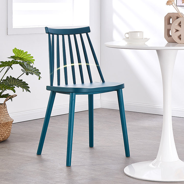 Scandinavian Plastic Chair 30"H Slat Back Side Chair Bedroom Dining Chair Clearhalo ' kitchen&dining_furn' 'Dining Chairs' 'Dining Tables & Seating' 'dining_chair' 'furn' 'furn_dining_chair' 'Furniture' 'furniture_dining_chair' 'Kitchen & Dining Furniture' 'kitchen' 3482762
