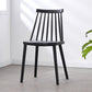 Scandinavian Plastic Chair 30"H Slat Back Side Chair Bedroom Dining Chair Black 1 Piece Clearhalo ' kitchen&dining_furn' 'Dining Chairs' 'Dining Tables & Seating' 'dining_chair' 'furn' 'furn_dining_chair' 'Furniture' 'furniture_dining_chair' 'Kitchen & Dining Furniture' 'kitchen' 3482768