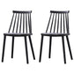 Scandinavian Plastic Chair 30"H Slat Back Side Chair Bedroom Dining Chair Black 2 Piece Set Clearhalo ' kitchen&dining_furn' 'Dining Chairs' 'Dining Tables & Seating' 'dining_chair' 'furn' 'furn_dining_chair' 'Furniture' 'furniture_dining_chair' 'Kitchen & Dining Furniture' 'kitchen' 3482770