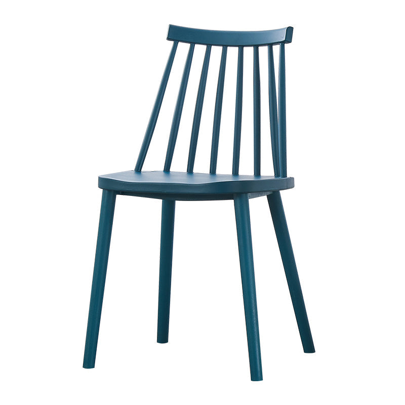 Scandinavian Plastic Chair 30"H Slat Back Side Chair Bedroom Dining Chair Clearhalo ' kitchen&dining_furn' 'Dining Chairs' 'Dining Tables & Seating' 'dining_chair' 'furn' 'furn_dining_chair' 'Furniture' 'furniture_dining_chair' 'Kitchen & Dining Furniture' 'kitchen' 3482771