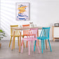 Scandinavian Plastic Chair 30"H Slat Back Side Chair Bedroom Dining Chair Clearhalo ' kitchen&dining_furn' 'Dining Chairs' 'Dining Tables & Seating' 'dining_chair' 'furn' 'furn_dining_chair' 'Furniture' 'furniture_dining_chair' 'Kitchen & Dining Furniture' 'kitchen' 3482780