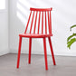 Scandinavian Plastic Chair 30"H Slat Back Side Chair Bedroom Dining Chair Red 1 Piece Clearhalo ' kitchen&dining_furn' 'Dining Chairs' 'Dining Tables & Seating' 'dining_chair' 'furn' 'furn_dining_chair' 'Furniture' 'furniture_dining_chair' 'Kitchen & Dining Furniture' 'kitchen' 3482781