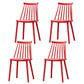 Scandinavian Plastic Chair 30"H Slat Back Side Chair Bedroom Dining Chair Red 4 Piece Set Clearhalo ' kitchen&dining_furn' 'Dining Chairs' 'Dining Tables & Seating' 'dining_chair' 'furn' 'furn_dining_chair' 'Furniture' 'furniture_dining_chair' 'Kitchen & Dining Furniture' 'kitchen' 3482783