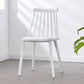 Scandinavian Plastic Chair 30"H Slat Back Side Chair Bedroom Dining Chair White 1 Piece Clearhalo ' kitchen&dining_furn' 'Dining Chairs' 'Dining Tables & Seating' 'dining_chair' 'furn' 'furn_dining_chair' 'Furniture' 'furniture_dining_chair' 'Kitchen & Dining Furniture' 'kitchen' 3482784